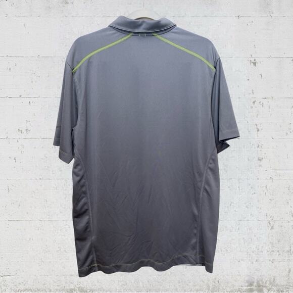 NIKE GOLF Tour Performance Polo Shirt Gray Abstract Stripes Size Large - Picture 4 of 8